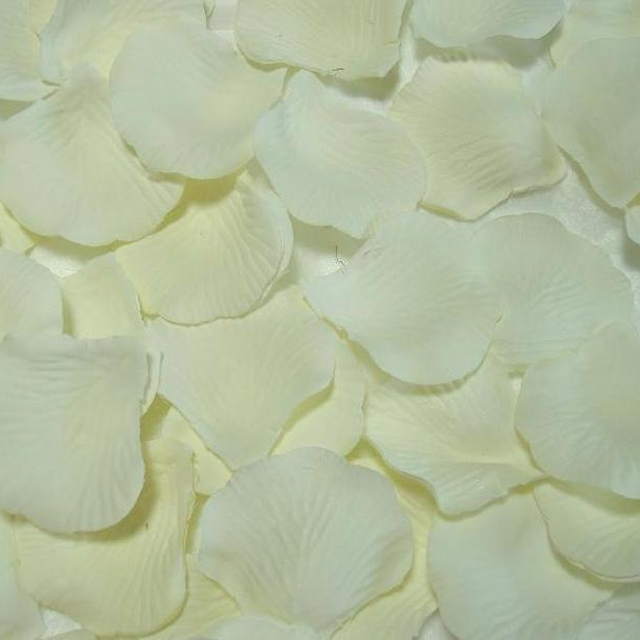 Ivory Brushed Silk Rose Petals