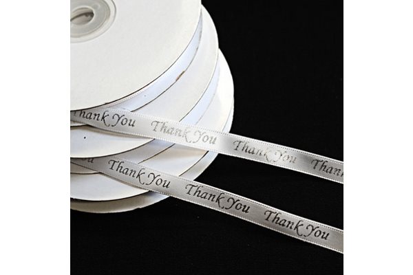 Thank You Satin Ribbon - 10mm x 30Mtr