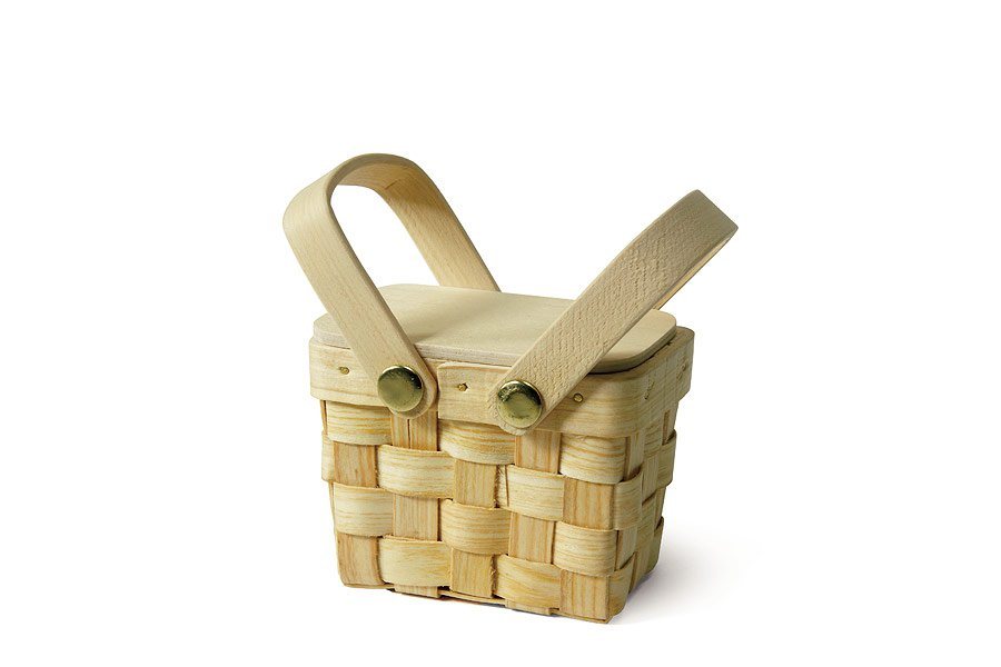 Miniature Woven Picnic Basket